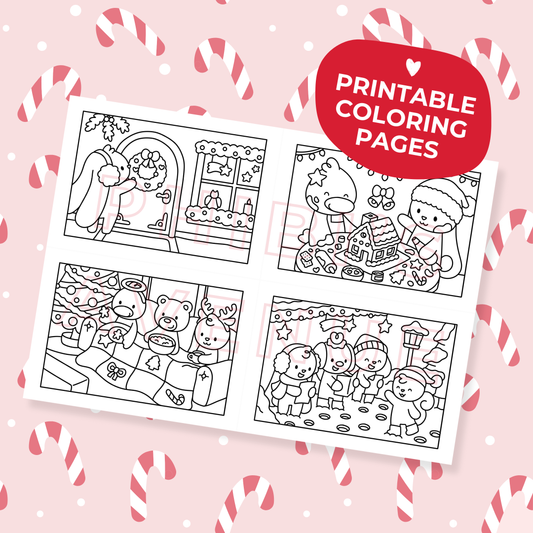 Christmas Minis - Digital Download Coloring Pages