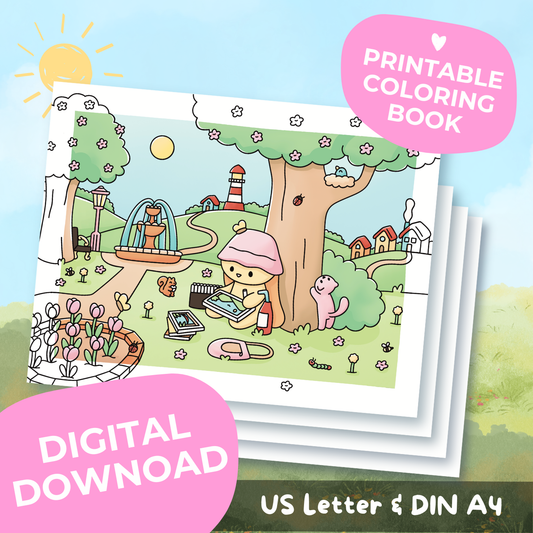 Cozy Blooming DIGITAL Coloring Book Vol. 1 - Digital Download